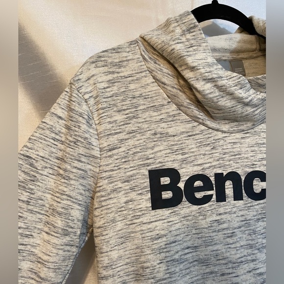 Bench Twist Neck Fitted Hoodie Heathered  Gray Ladies XLg - Picture 5 of 11